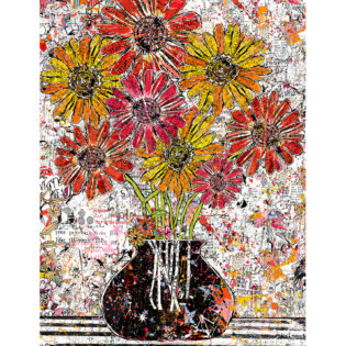 Graffiti Flowers, 78" x 60",  SOLD