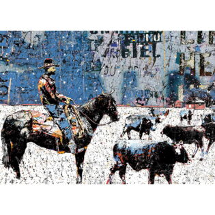 Cowboy in Snow, Print