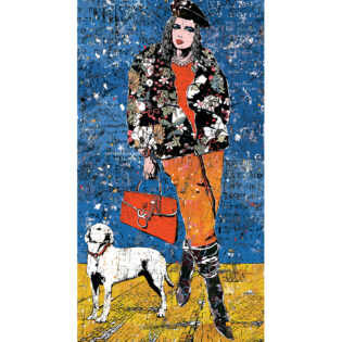 Model with a Dog, 64" x 35", Original