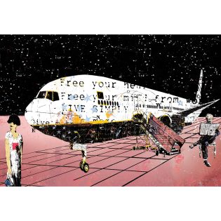 Contemporary Journey, Print w gloss varnish in black floater frame